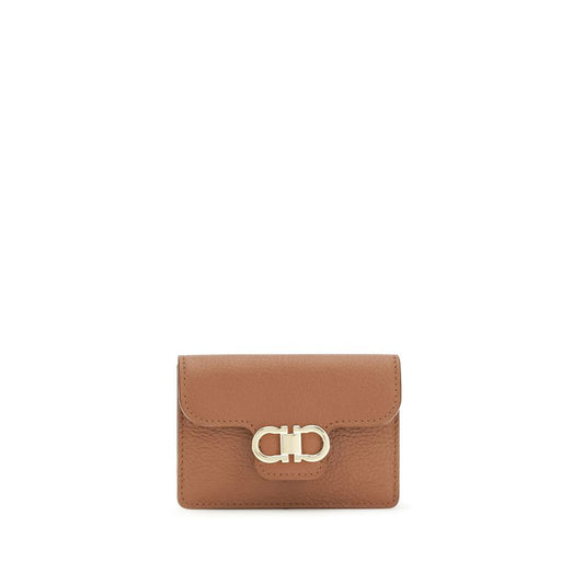 Ferragamo Brown Calf Leather Bos Taurus Wallet