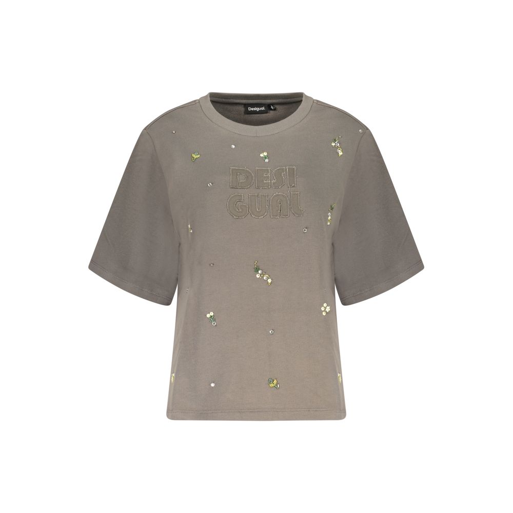 Desigual Gray Cotton Sweatshirt