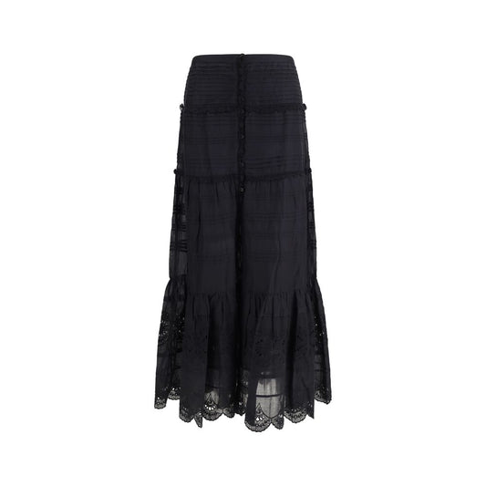Isabel Marant Étoile Black Viscose Long Skirt