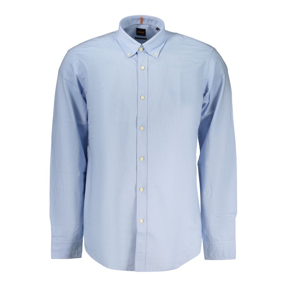 Hugo Boss Blue Cotton Dress Shirt