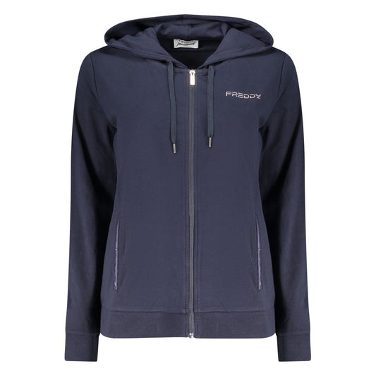 Freddy Blue Cotton Womens Hoodie