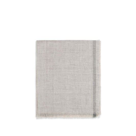 Brunello Cucinelli Gray Linen Scarf