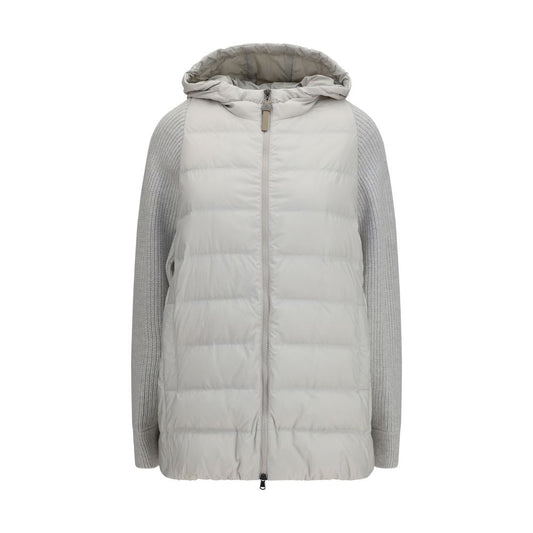 Brunello Cucinelli Gray Polyester Full-Length Jacket