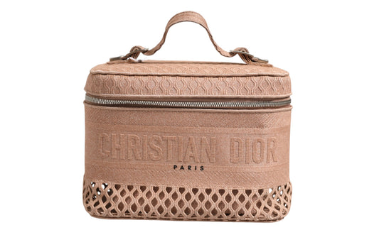 Christian Dior Mesh Embroidered Dior travel Vanity Case