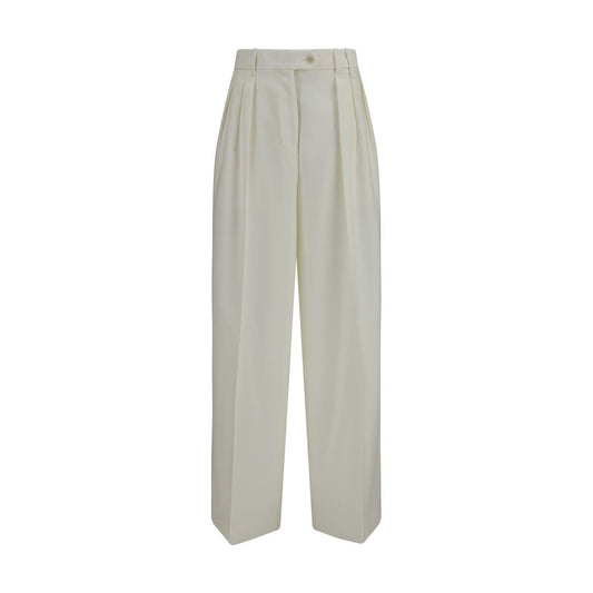 Calvin Klein White Wool Oves Aries Casual Pants