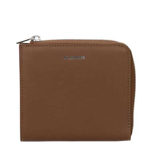 Jil Sander Brown Leather Wallet