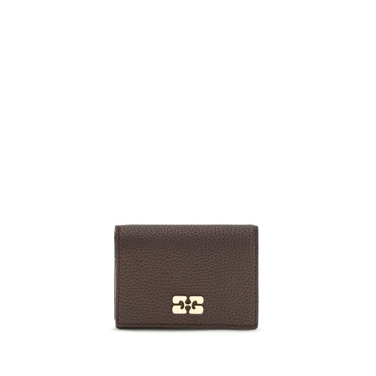 Ganni Brown Recycled Polyester Wallet