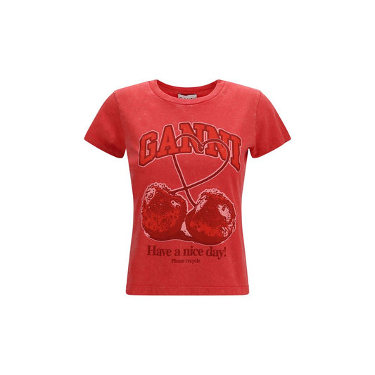 Ganni Multicolor Cotton T-Shirt