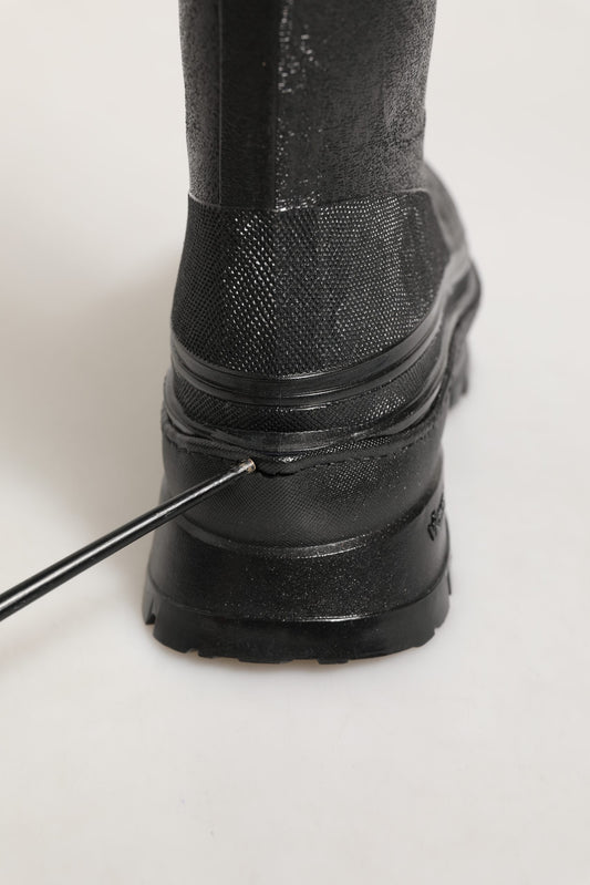 Dolce & Gabbana Black PVC Pull On Rain Boots Men Shoes