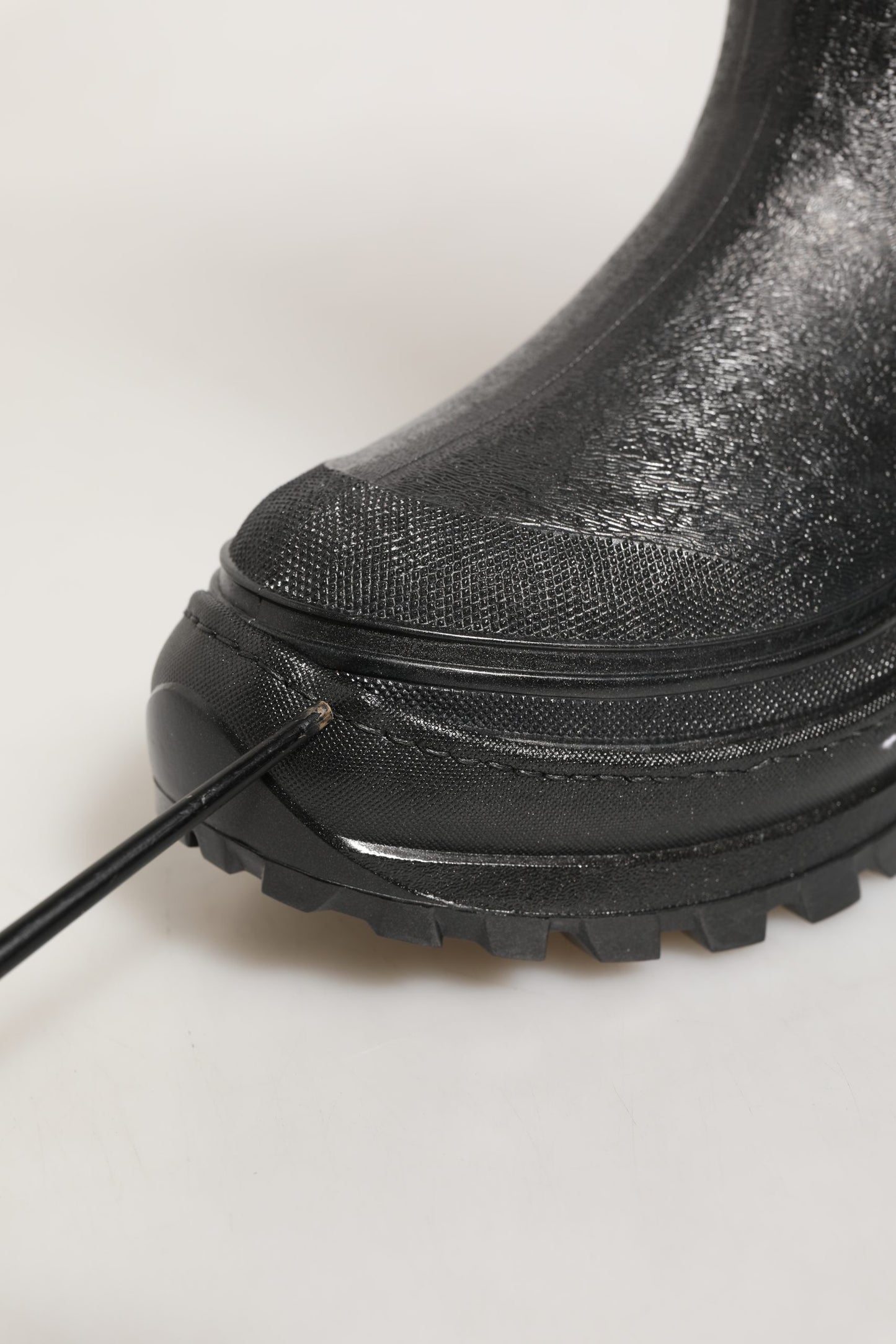 Dolce & Gabbana Black PVC Pull On Rain Boots Men Shoes