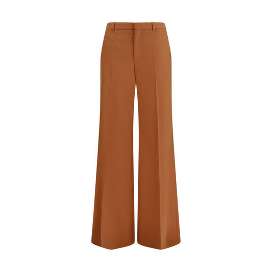 Chloé Orange Cotton Flared Pants