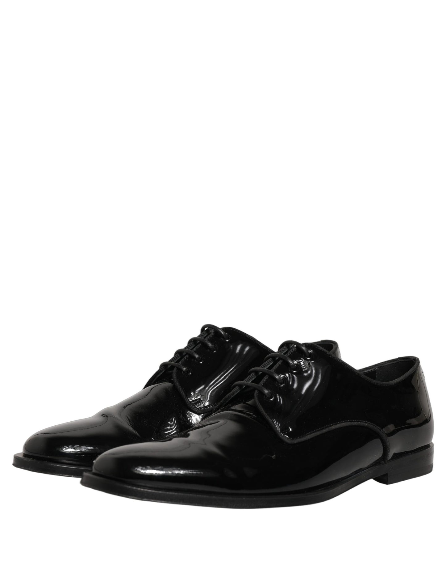 Dolce & Gabbana Black Leather Men Derby Dress Men Formal Shoes