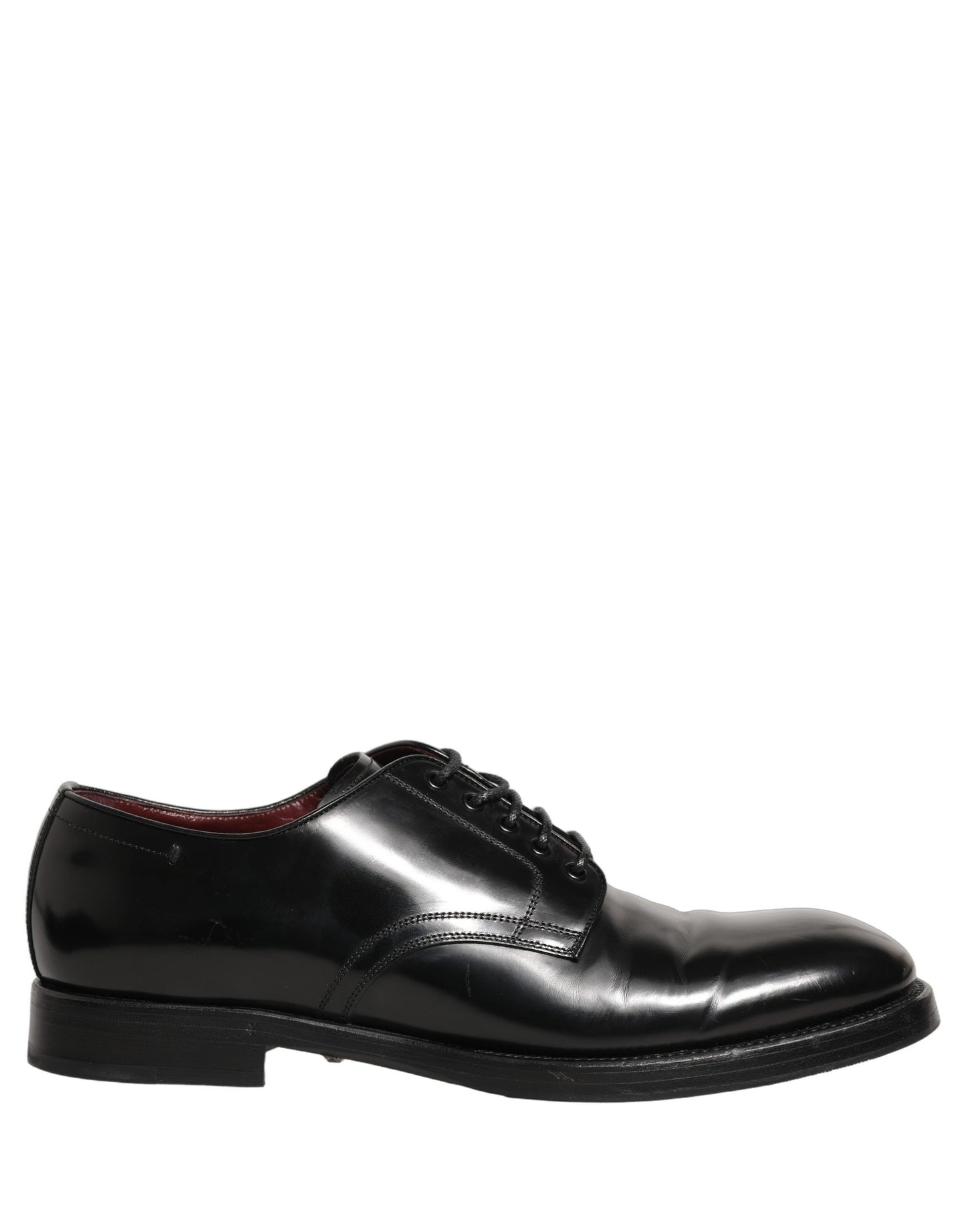 Dolce & Gabbana Black Leather Derby Dress Men Formal Shoes