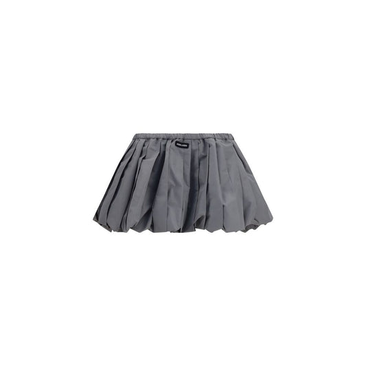 Miu Miu Gray Polyester Mini Skirt