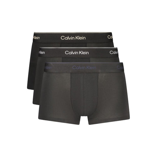 Calvin Klein Black Cotton Menswear Short