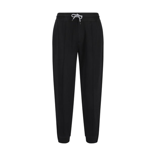 Brunello Cucinelli Black Cotton Joggers (Workout Pants)