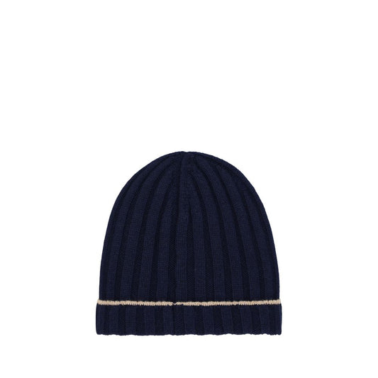 Brunello Cucinelli Blue Cashmere Beanie