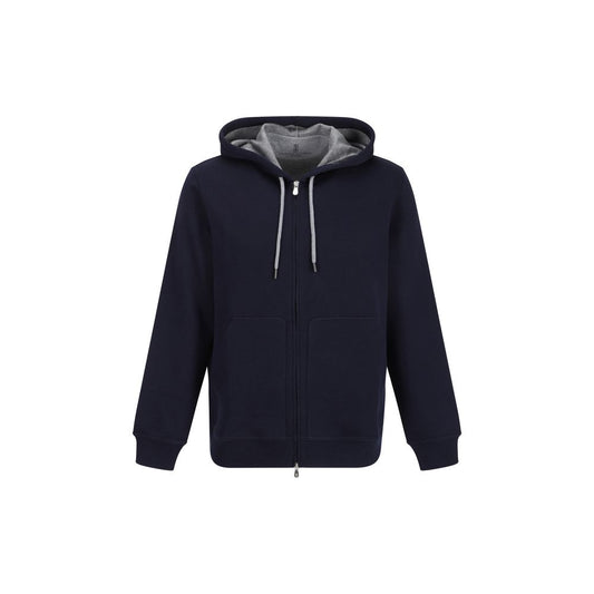 Brunello Cucinelli Blue Cotton Sweatshirt