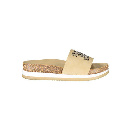 Laura Biagiotti Beige Polyurethane Women's Slipper