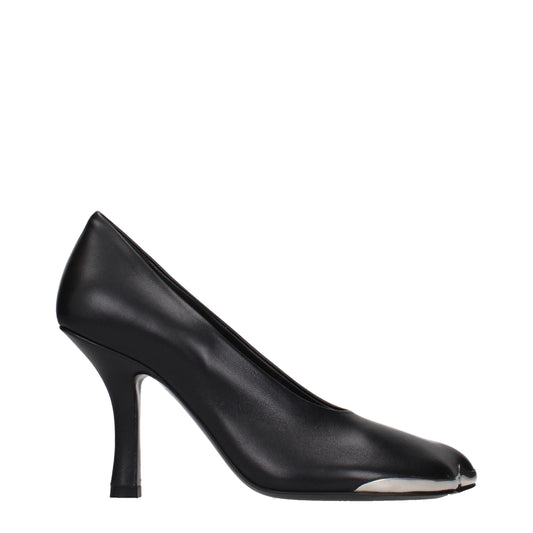 Burberry Black Leather High Heel Pumps