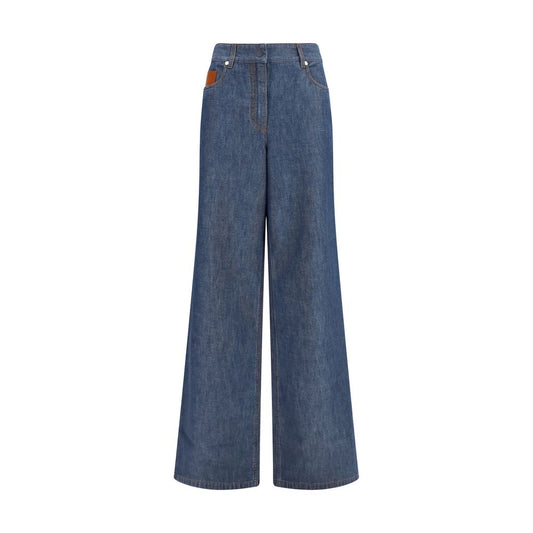 Fendi Blue Cotton Jeans Denim
