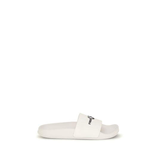 Fred Perry White Rubber Sandals