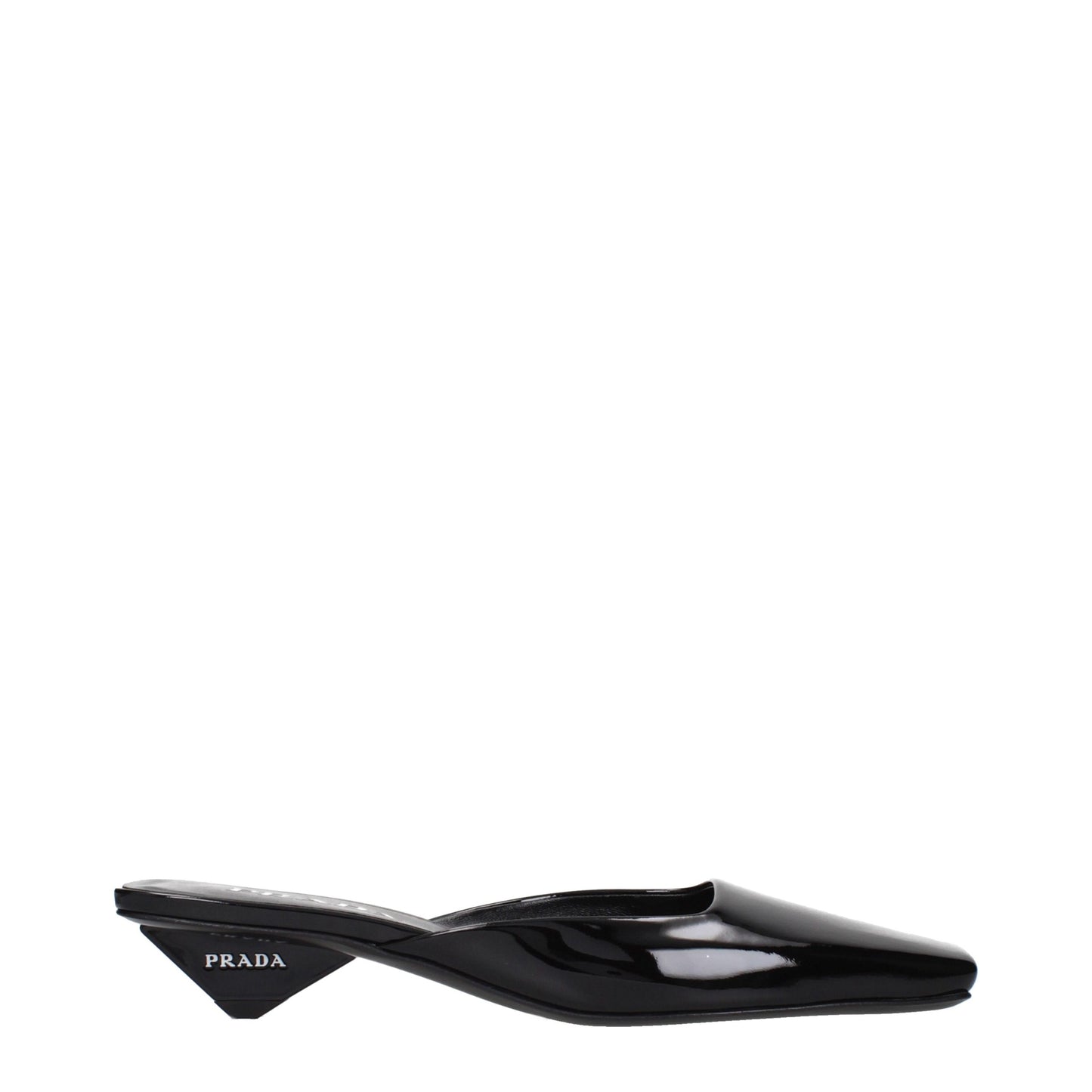 Prada Black Leather Flat Sandals