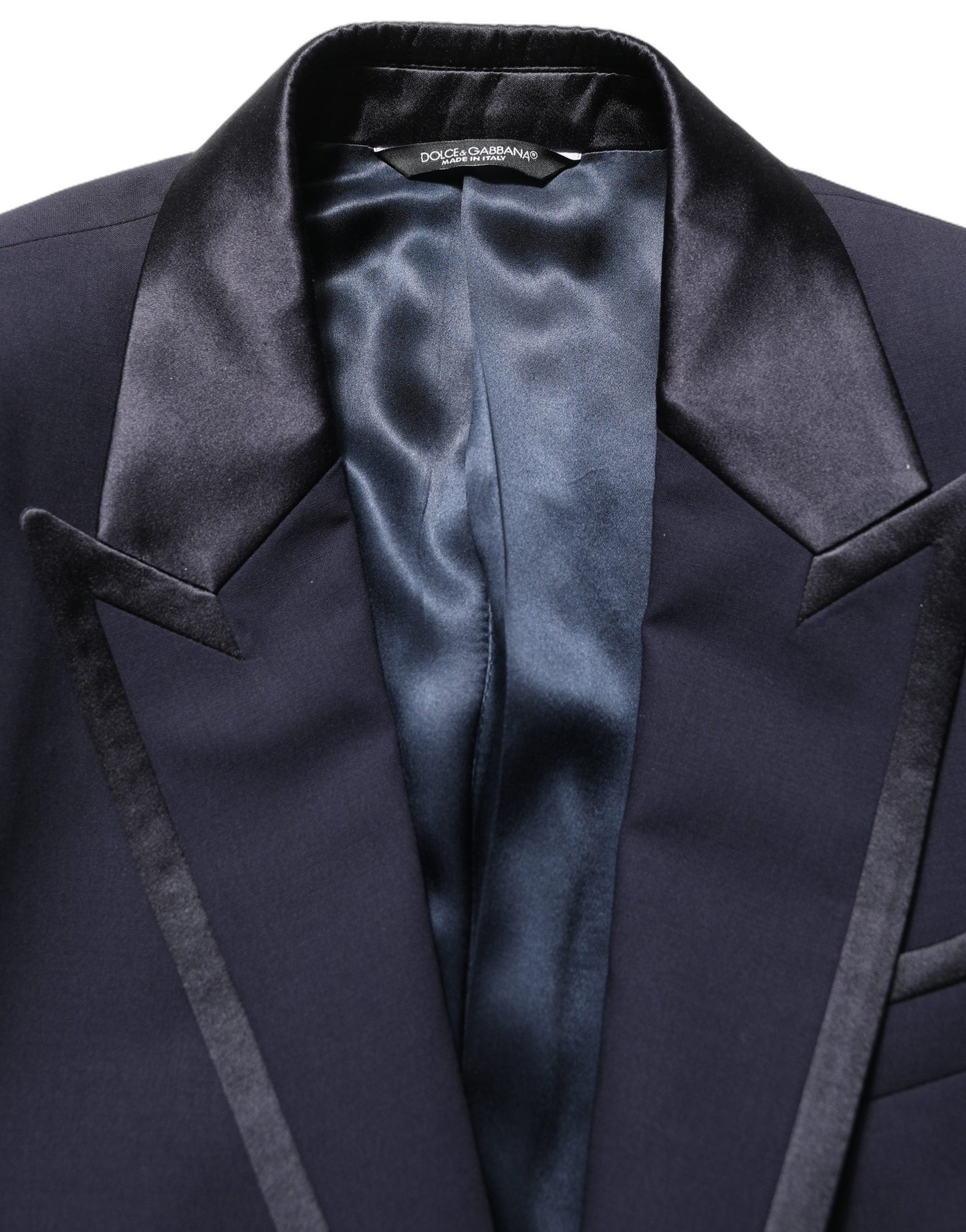 Dolce & Gabbana Dark Blue Wool Slim Fit Formal 2 Piece Men Suit