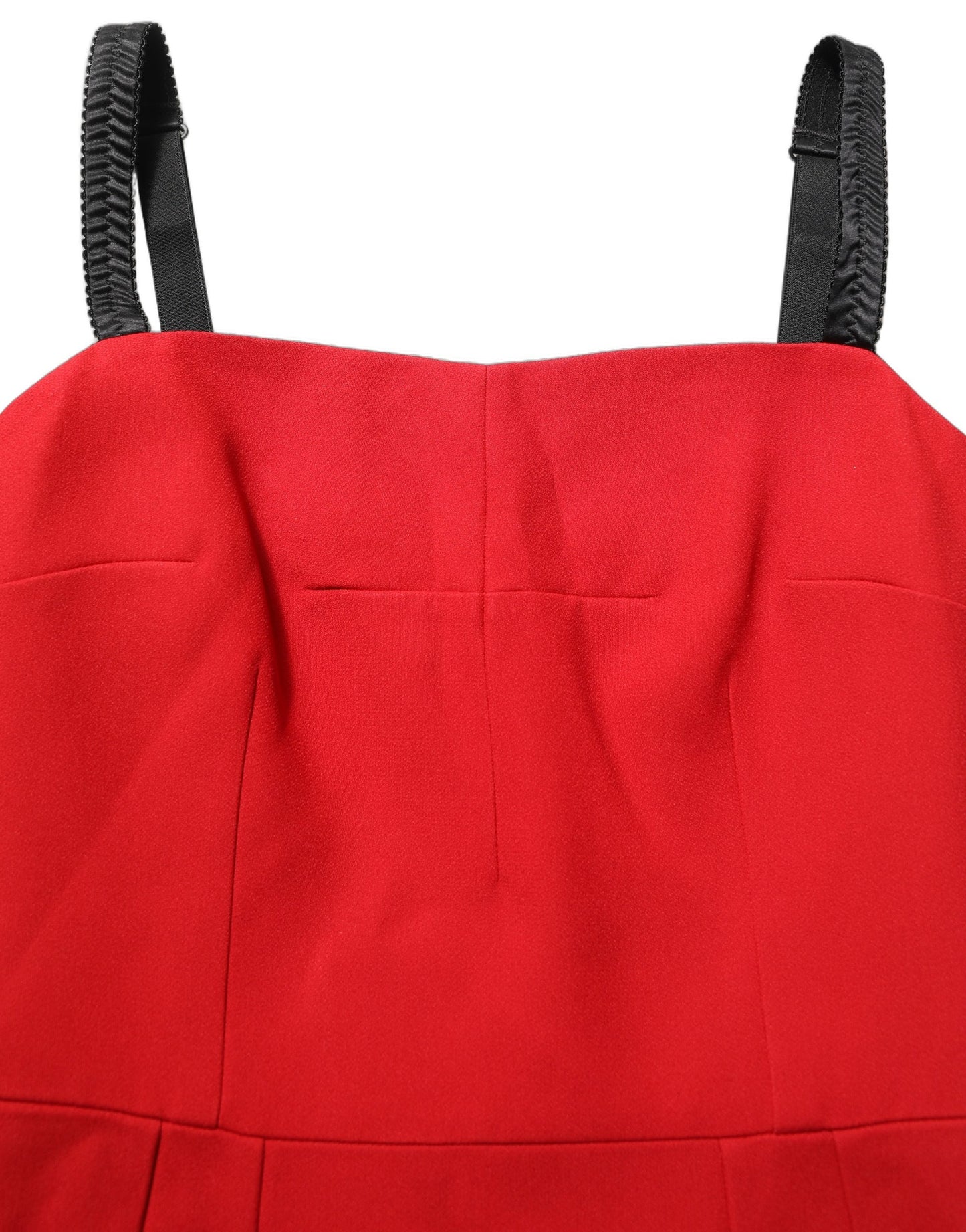 Dolce & Gabbana Red Stretch Bodycon Sheath Knee Length Dress