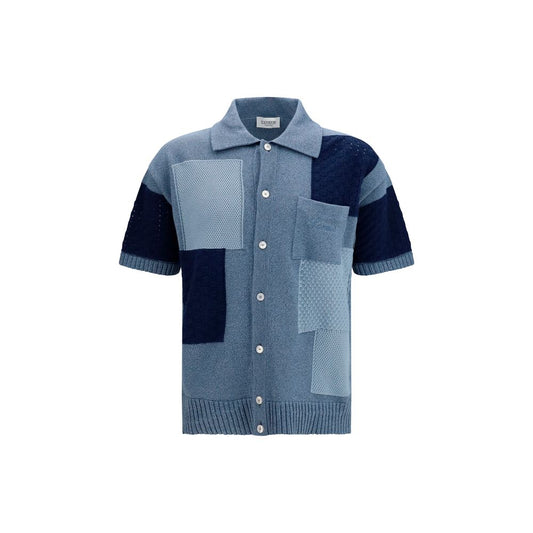Laneus Blue Cotton Cardigan