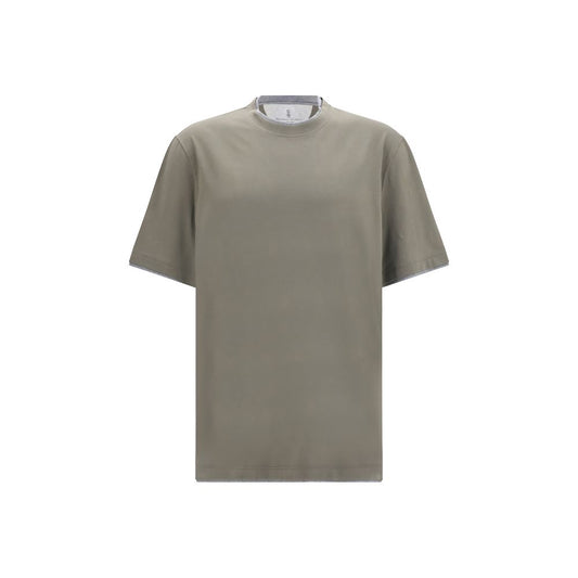 Brunello Cucinelli Bicolor Cotton T-Shirt