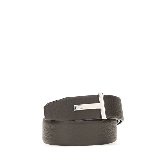 Tom Ford Brown Calf Leather Bos Taurus Belt