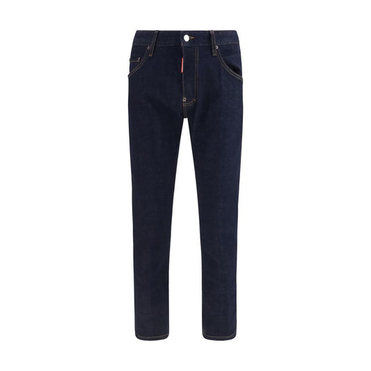 Dsquared² Blue Cotton Slim Fit Jeans