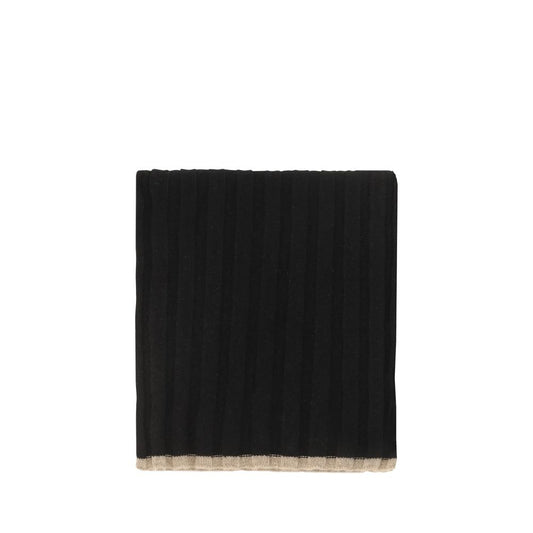 Brunello Cucinelli Black Cashmere Scarf