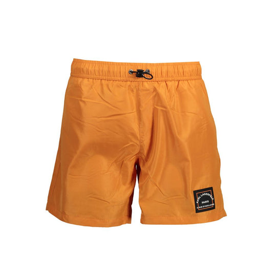 Karl Lagerfeld Arancione Polyester Men's Swimwear Boxer