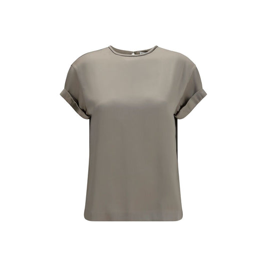 Brunello Cucinelli Beige Elastane Blouse