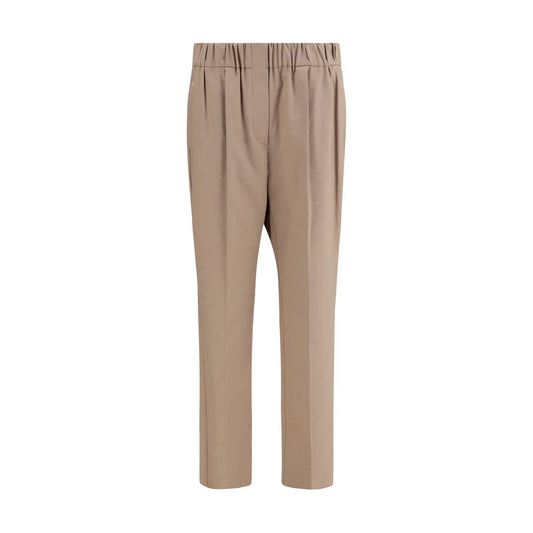 Brunello Cucinelli Beige Cotton Casual Pants