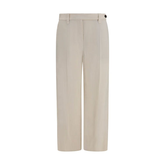Brunello Cucinelli Beige Viscose Casual Pants