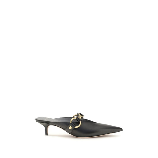 Balenciaga Black Calf Leather Bos Taurus Mules