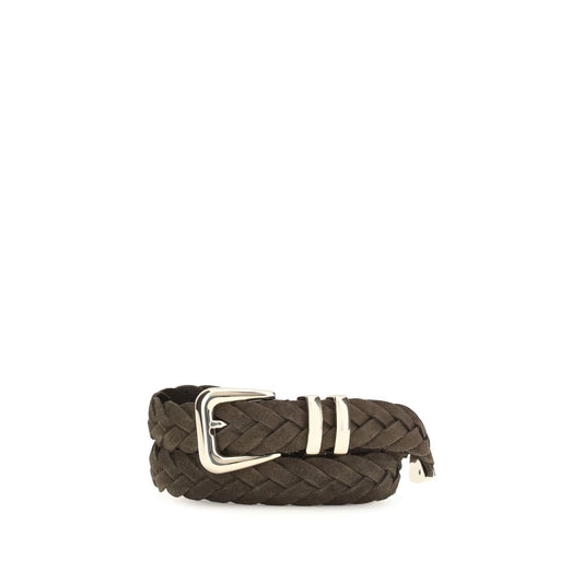 Brunello Cucinelli Brown Calf Leather Bos Taurus Regular Belt