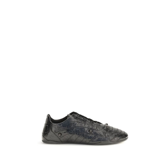 Balenciaga Black Calf Leather Bos Taurus Athletic Sneakers