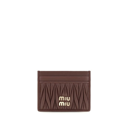 Miu Miu Bordeaux Lamb Ovis Aries Aries Wallet