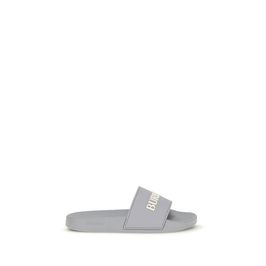 Burberry Gray Rubber Slides