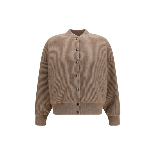 Brunello Cucinelli Beige Cashmere Bomber