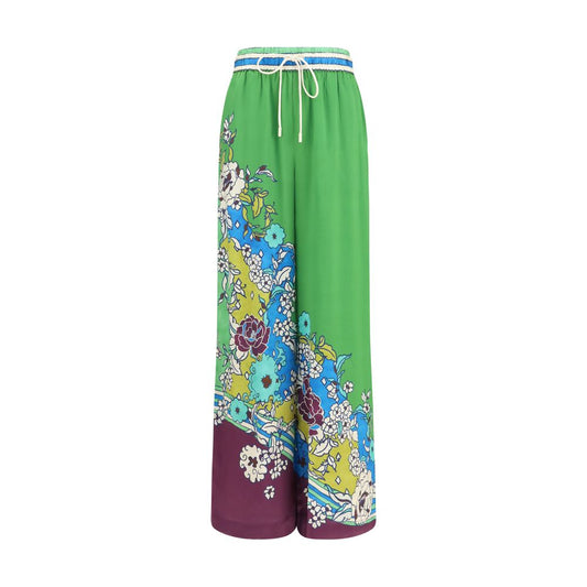 Alemais Multicolor Silk Casual Pants