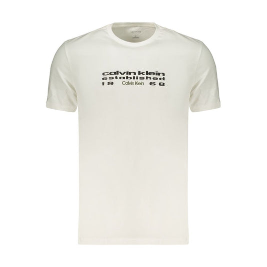 Calvin Klein White Cotton Men's T-Shirt