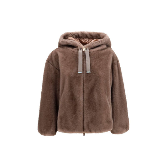 Herno Brown Polyester Full-Length Jacket