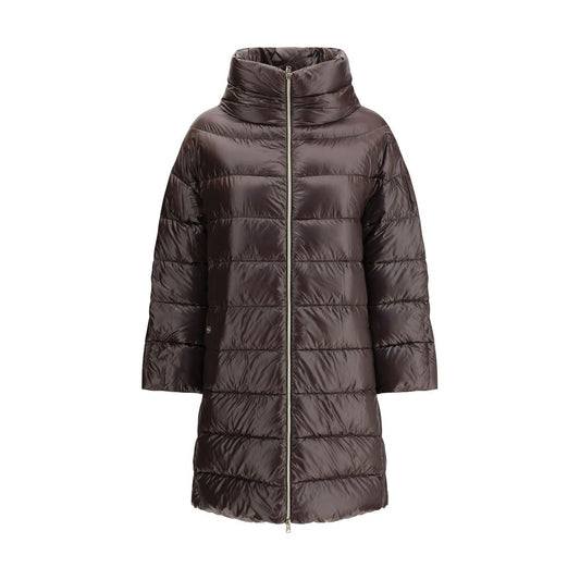 Herno Brown Polyester Full-Length Jacket