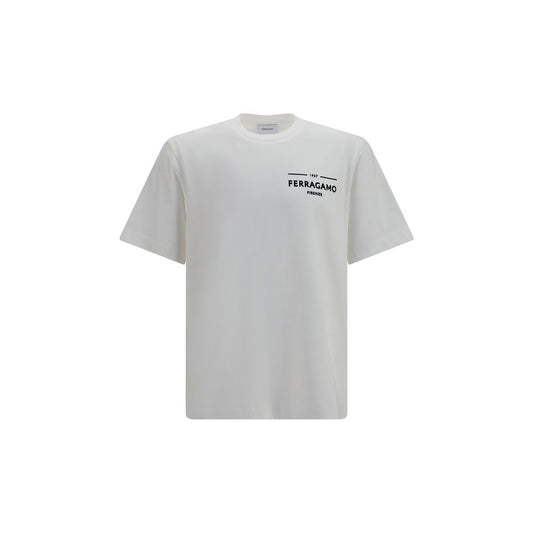 Ferragamo White Cotton T-Shirt
