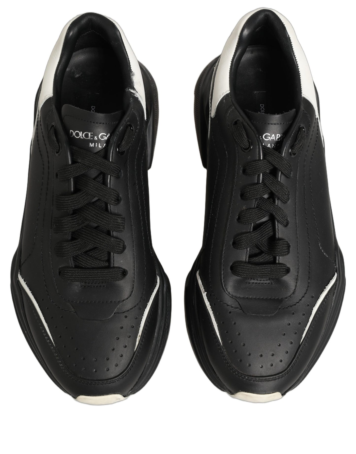 Dolce & Gabbana Black White Daymaster Low Top Sneakers Shoes